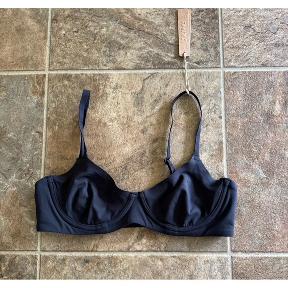 Skims Fits Everybody Unlined Demi Bra Onyx Size 34B - Picture 1 of 8